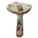 Mexican Talavera Pedestal Sink Catrina 1